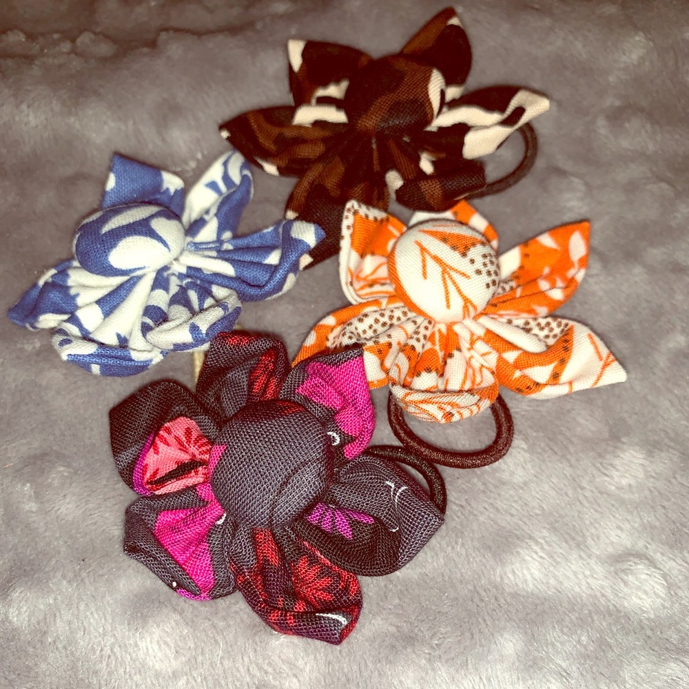 Flower hair binders
